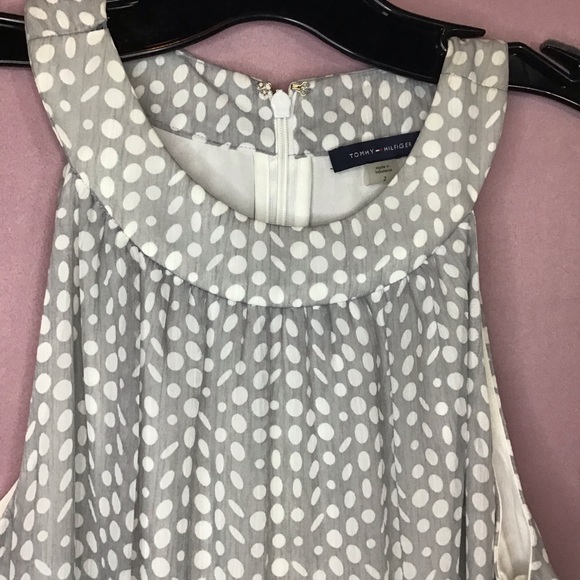 TOMMY HILFIGER Gray Polka Dot Sleeveless D… - Picture 11 of 16